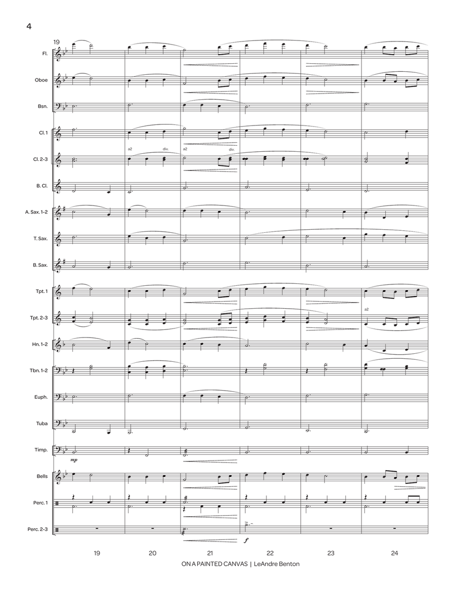 On a Painted Canvas Concert Band scores gallery preview page 5