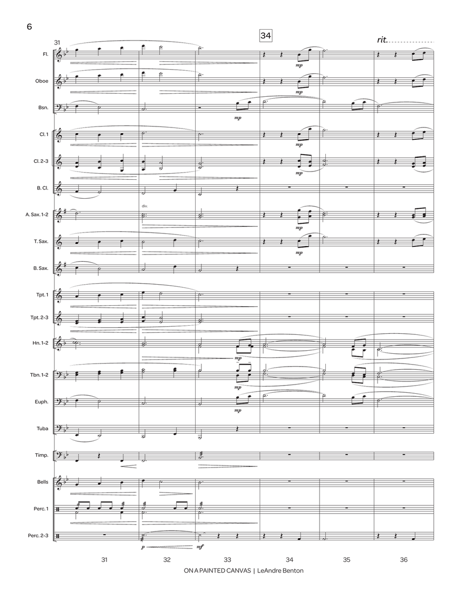On a Painted Canvas Concert Band scores gallery preview page 7