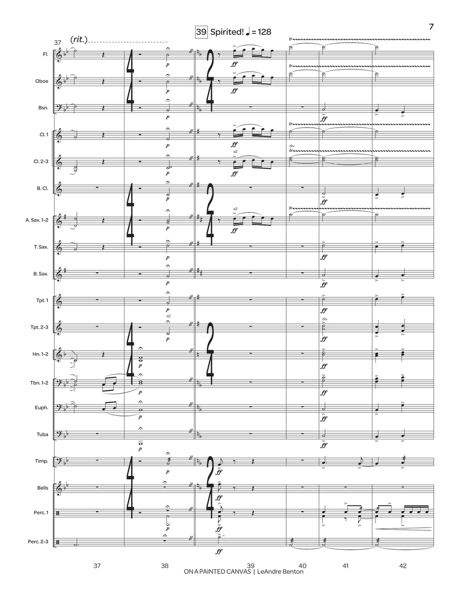 On a Painted Canvas Concert Band scores gallery preview page 8