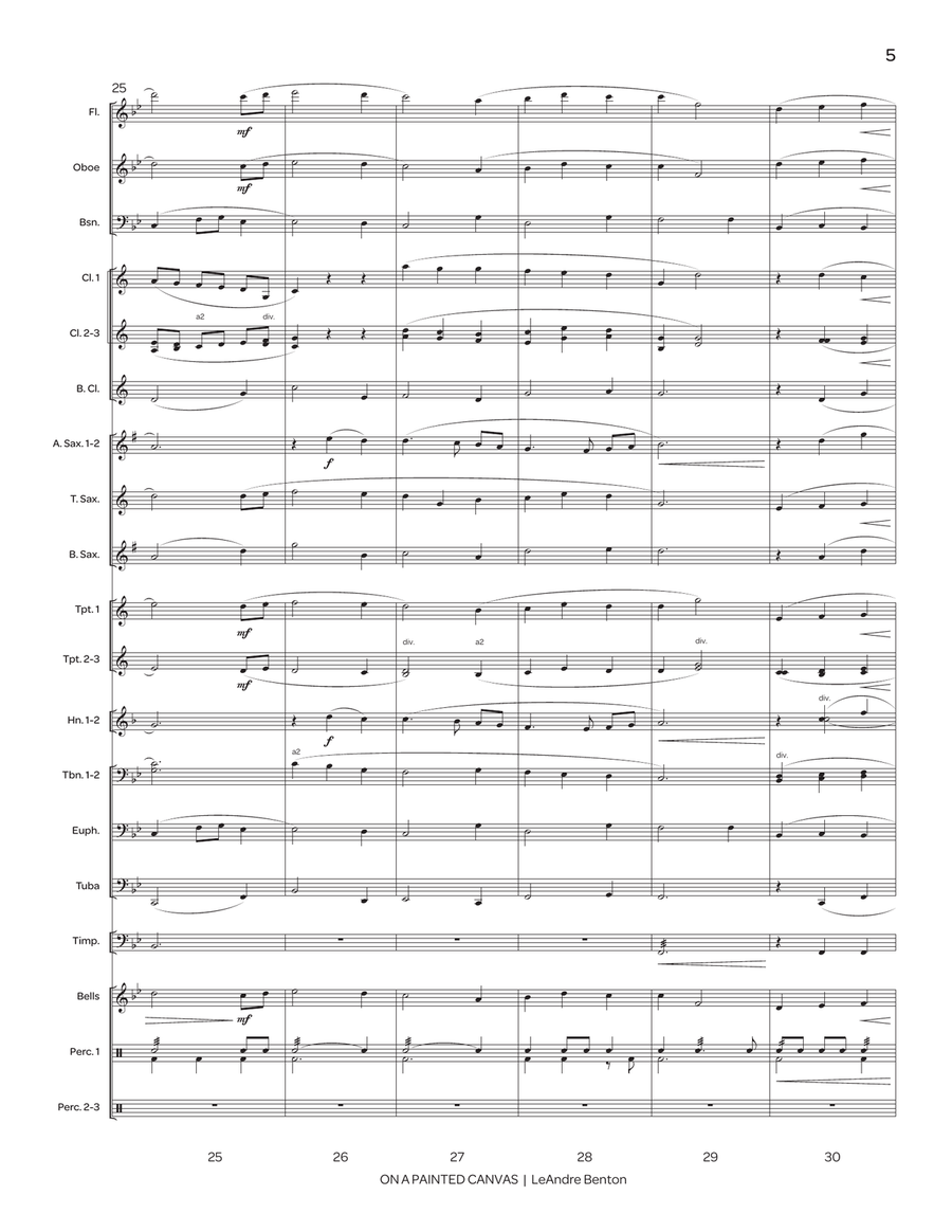 On a Painted Canvas (score only) Concert Band scores gallery preview page 6