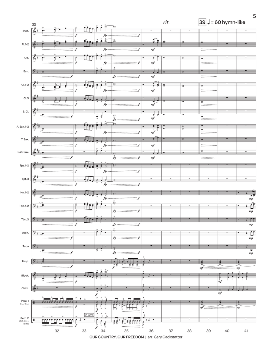 Our Country, Our Freedom (score only) Concert Band scores gallery preview page 6