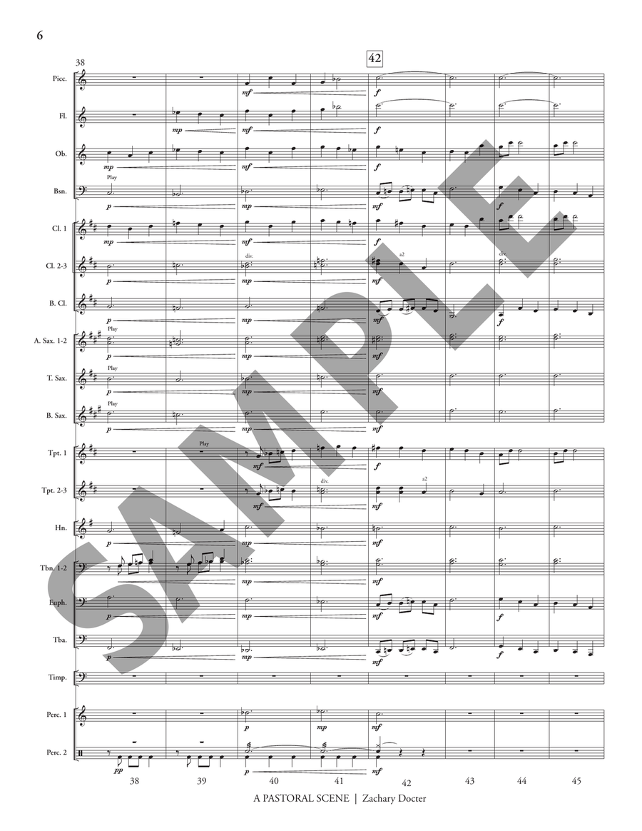 Pastoral Scene, A (score only) Concert Band scores gallery preview page 7
