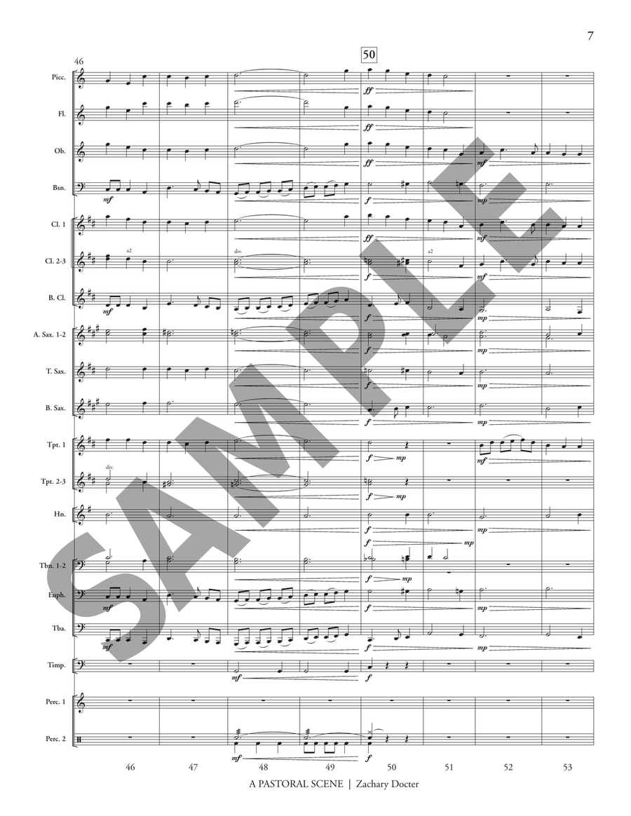 Pastoral Scene, A (score only) Concert Band scores gallery preview page 8
