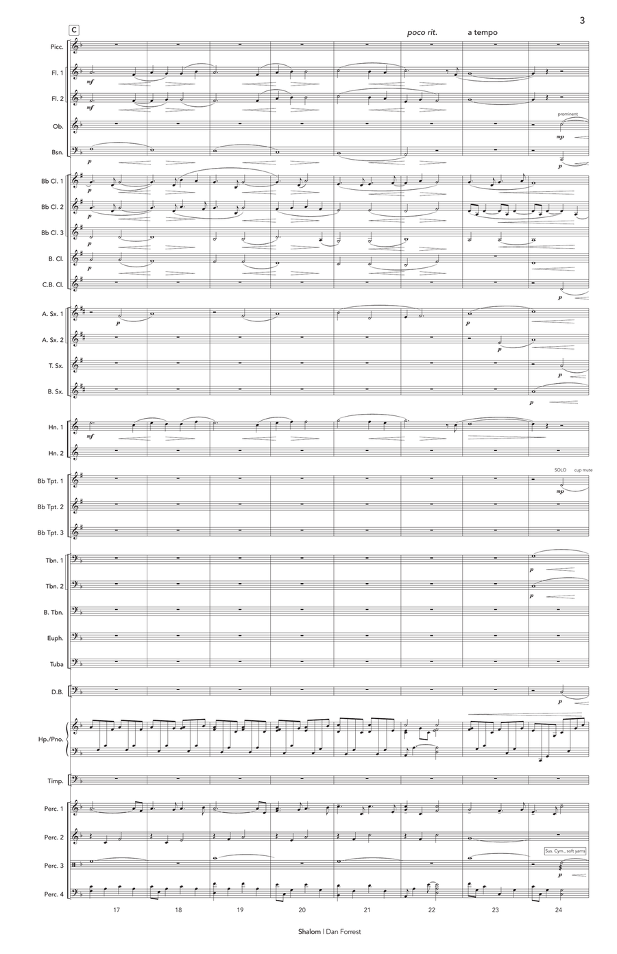 Shalom (score only) Shalom (score only) Concert Band scores gallery preview page 4