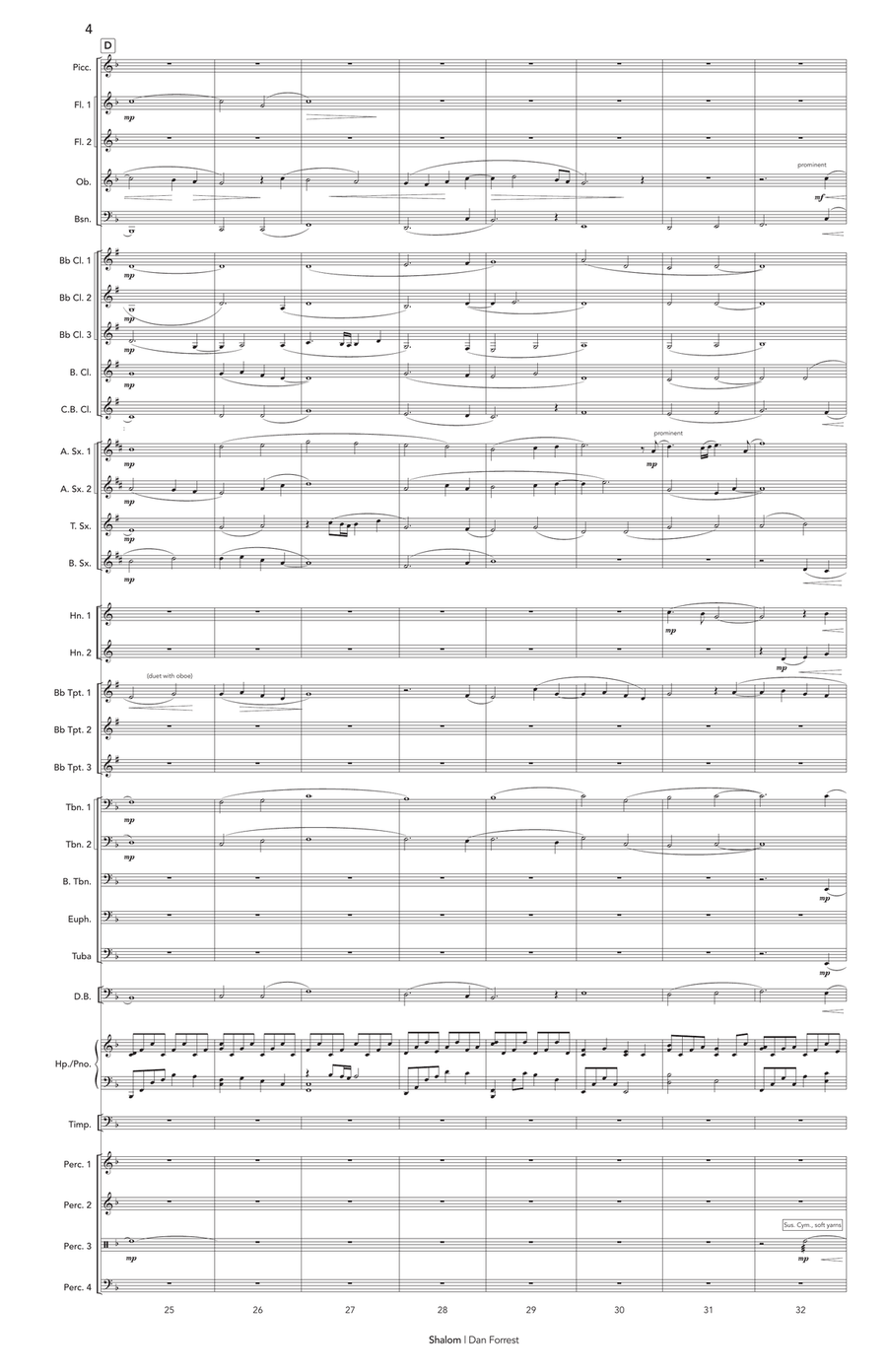 Shalom (score only) Shalom (score only) Concert Band scores gallery preview page 5