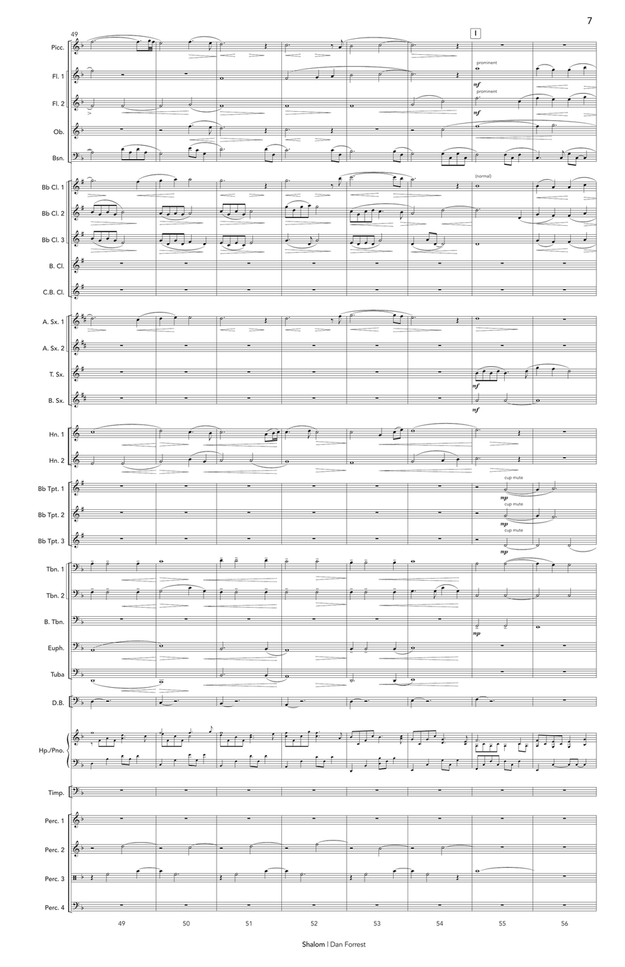 Shalom (score only) Shalom (score only) Concert Band scores gallery preview page 8