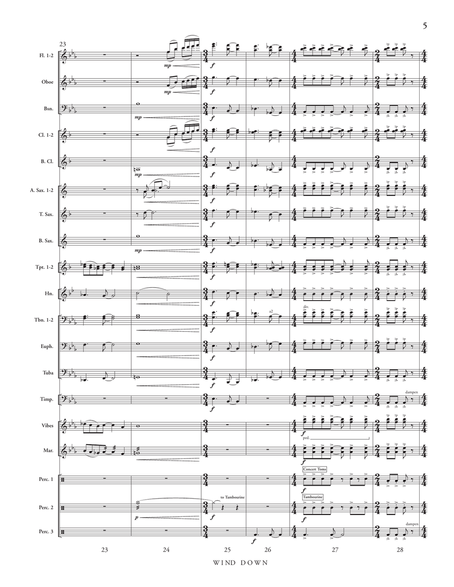 Wind Down (score only) Wind Down (score only) Concert Band scores gallery preview page 7