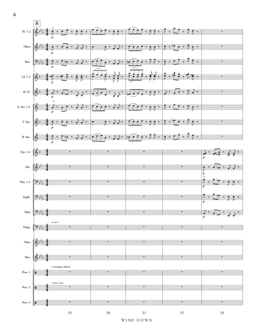 Wind Down (score only) Wind Down (score only) Concert Band scores gallery preview page 8