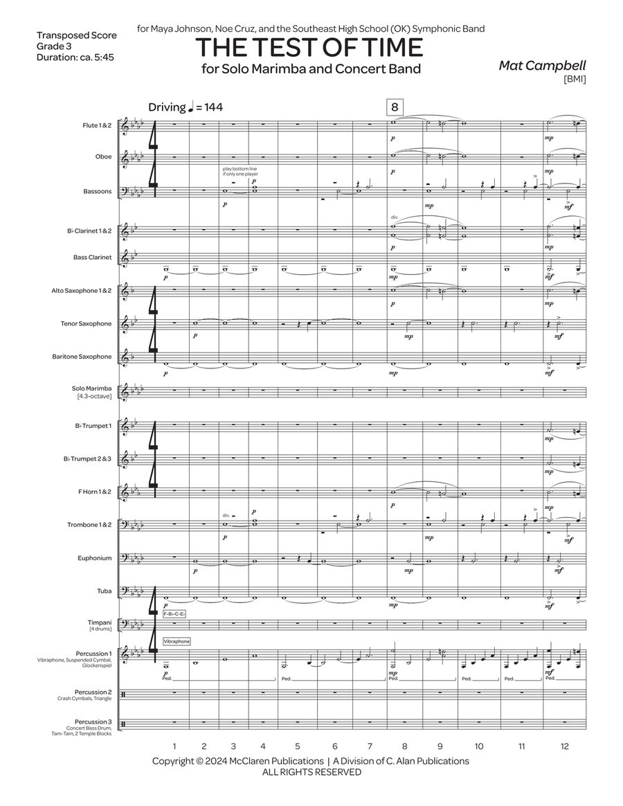 The Test of Time The Test of Time Marimba scores gallery preview page 2