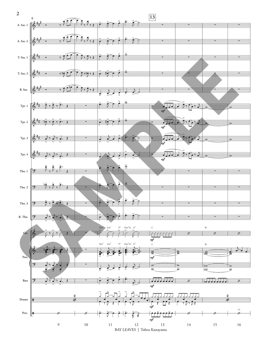 Bay Leaves Bay Leaves Jazz Ensemble scores gallery preview page 3