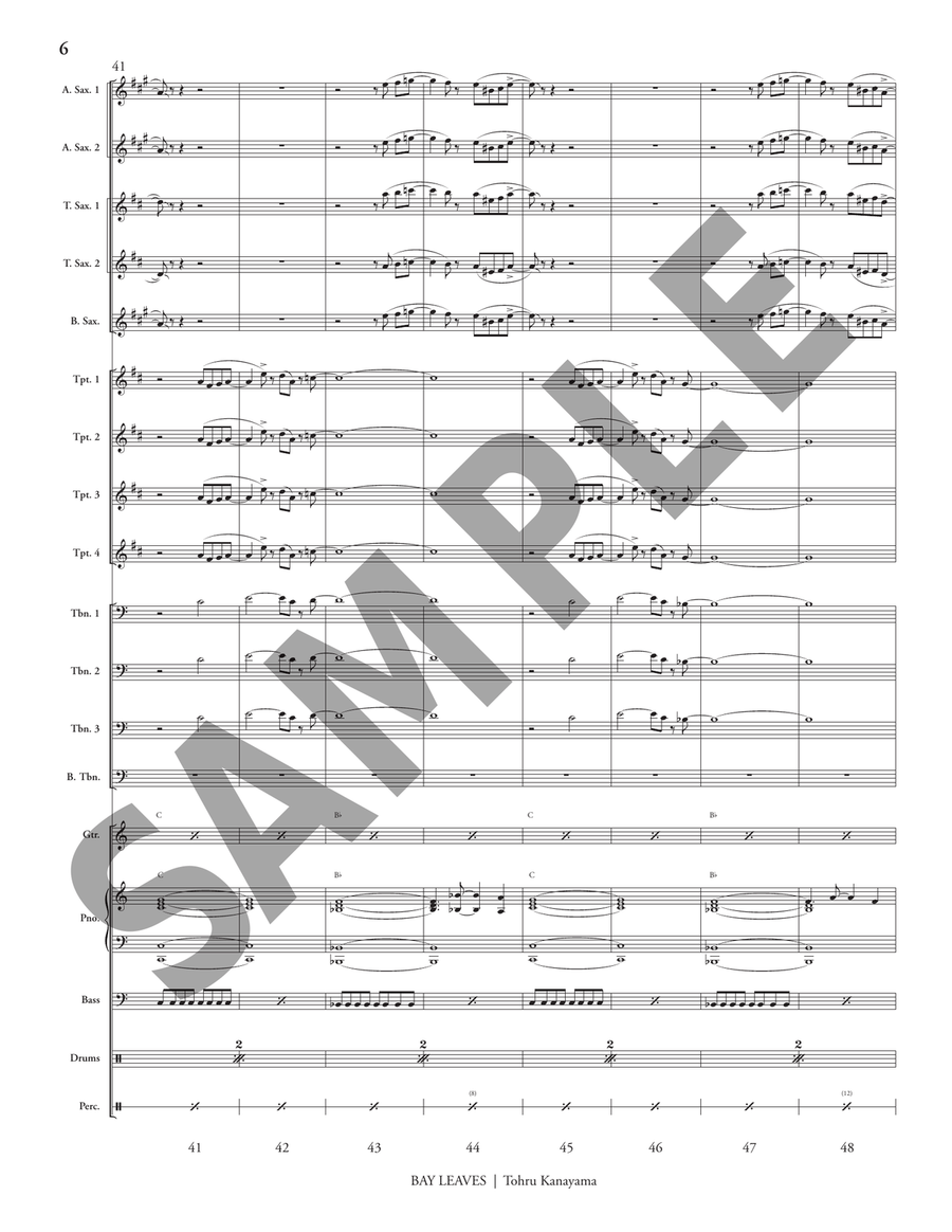 Bay Leaves Bay Leaves Jazz Ensemble scores gallery preview page 7