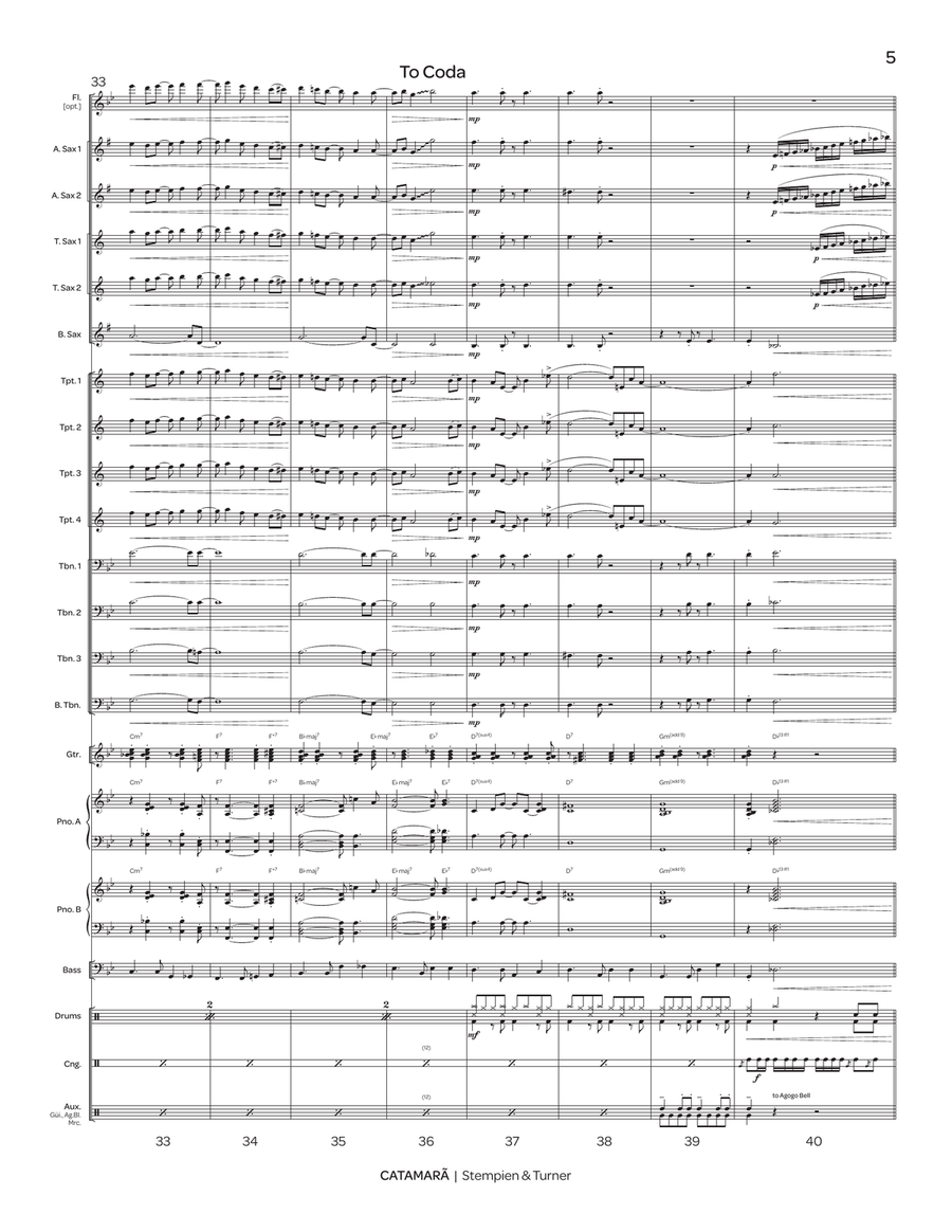 Catamarã Catamarã Jazz Ensemble scores gallery preview page 6