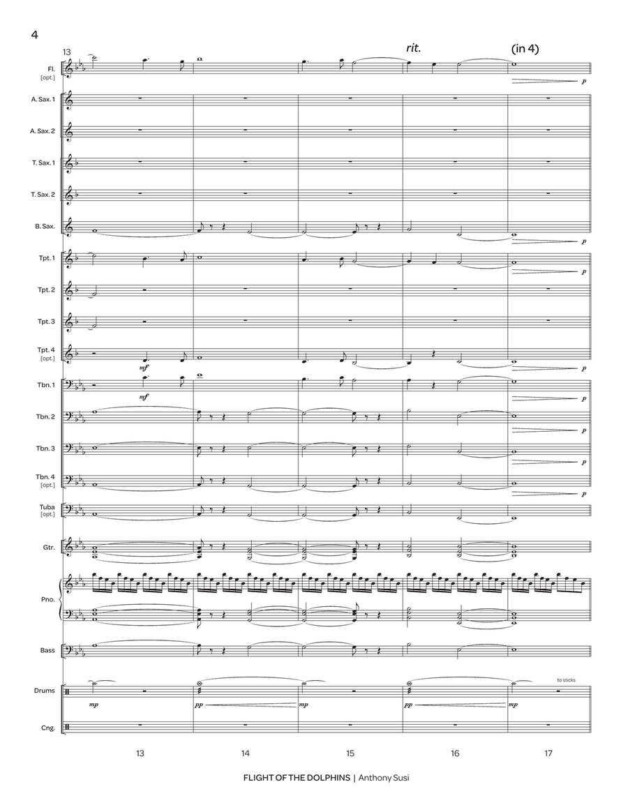 Flight of the Dolphins Flight of the Dolphins Jazz Ensemble scores gallery preview page 4