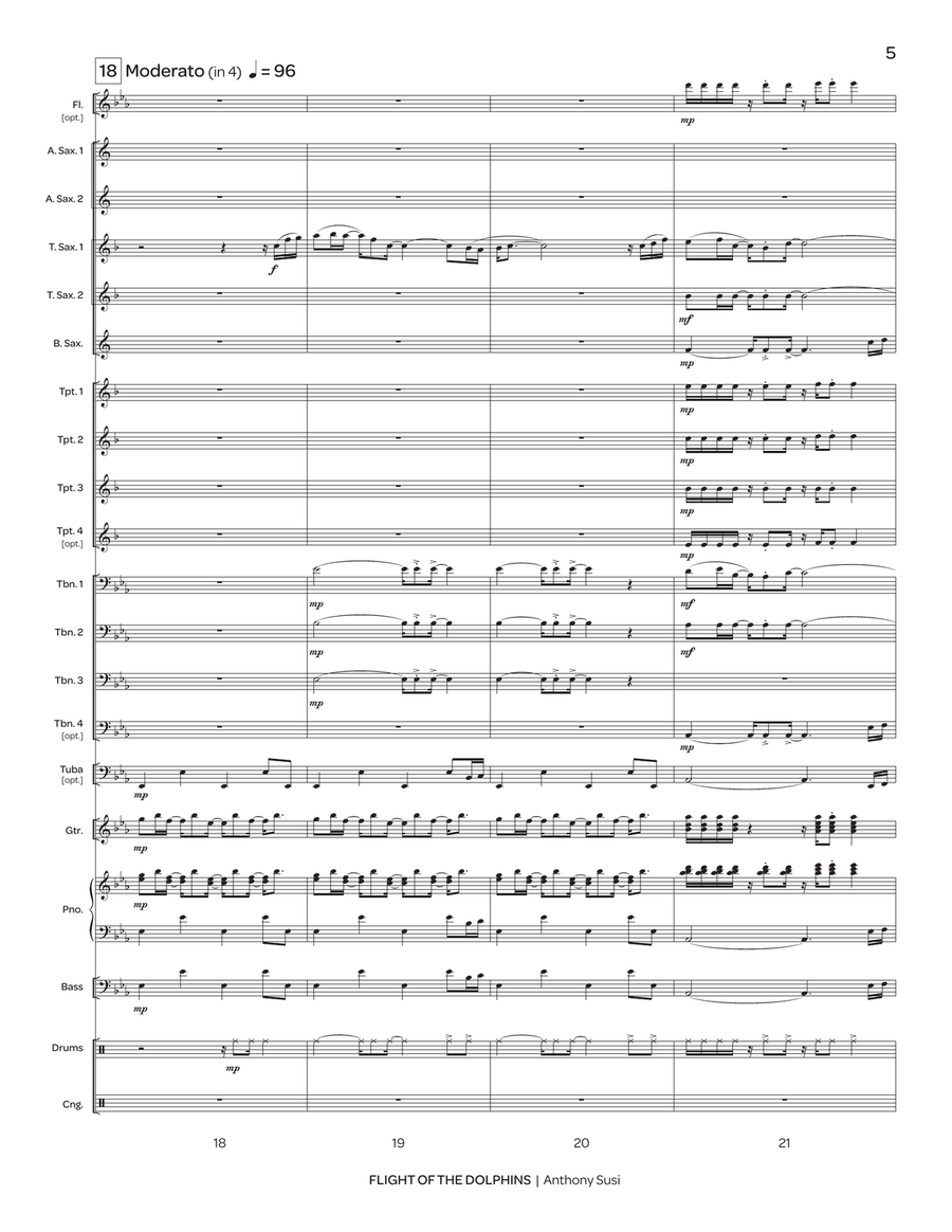 Flight of the Dolphins Flight of the Dolphins Jazz Ensemble scores gallery preview page 5