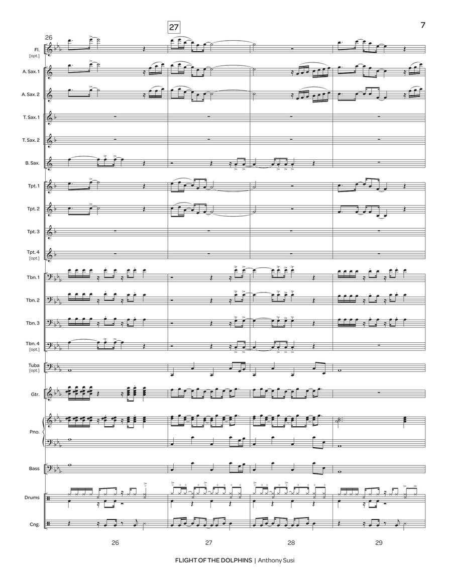 Flight of the Dolphins Flight of the Dolphins Jazz Ensemble scores gallery preview page 7