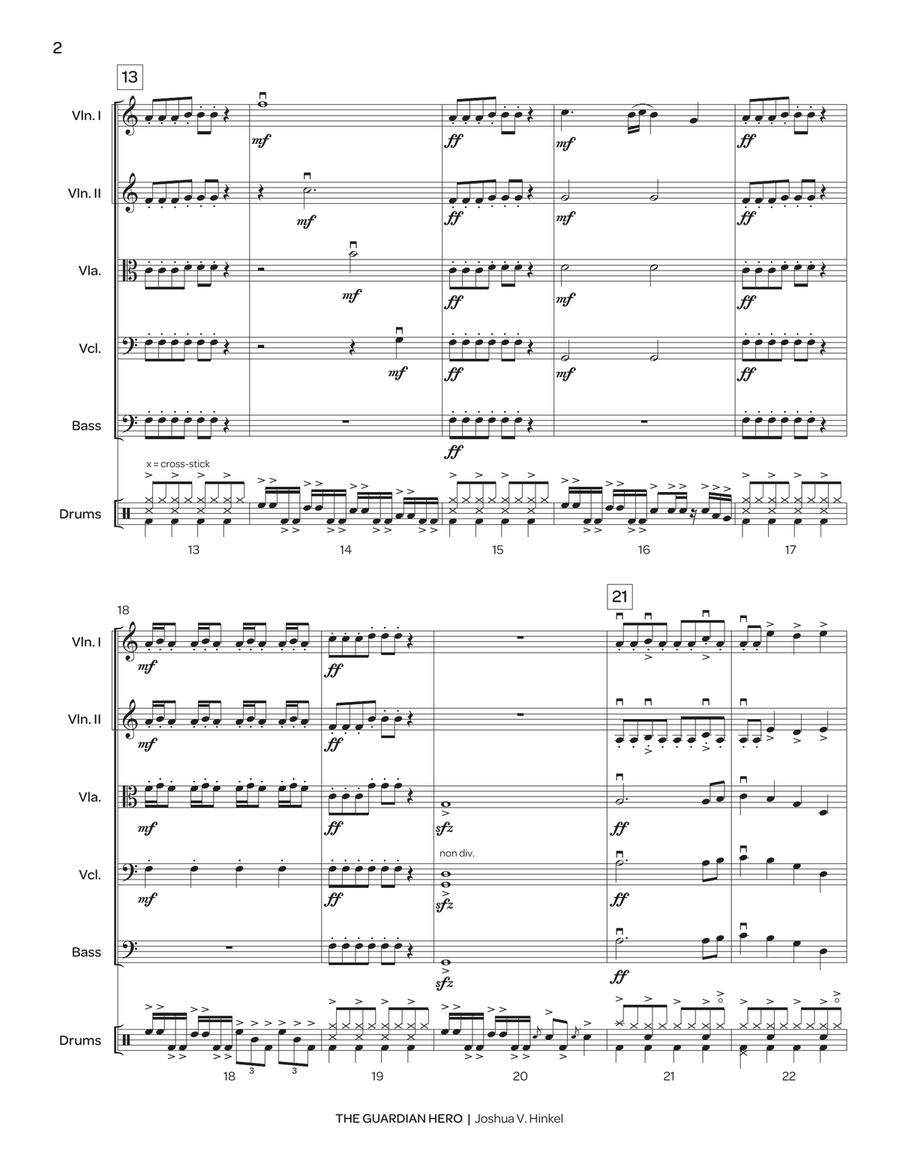 The Guardian Hero (score only) String Orchestra scores gallery preview page 3
