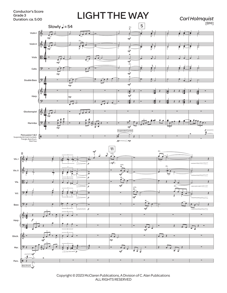 Light the Way (orchestra score) String Orchestra scores gallery preview page 2
