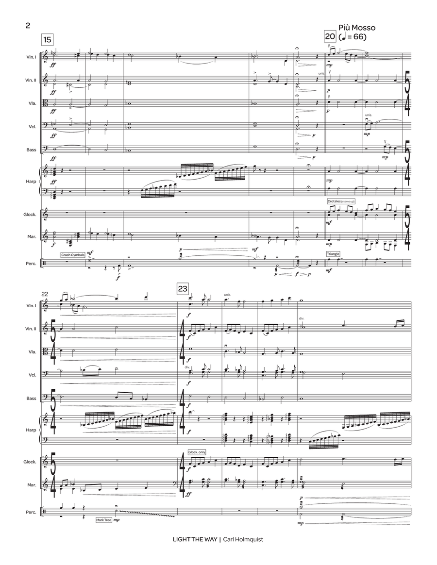 Light the Way (orchestra score) String Orchestra scores gallery preview page 3
