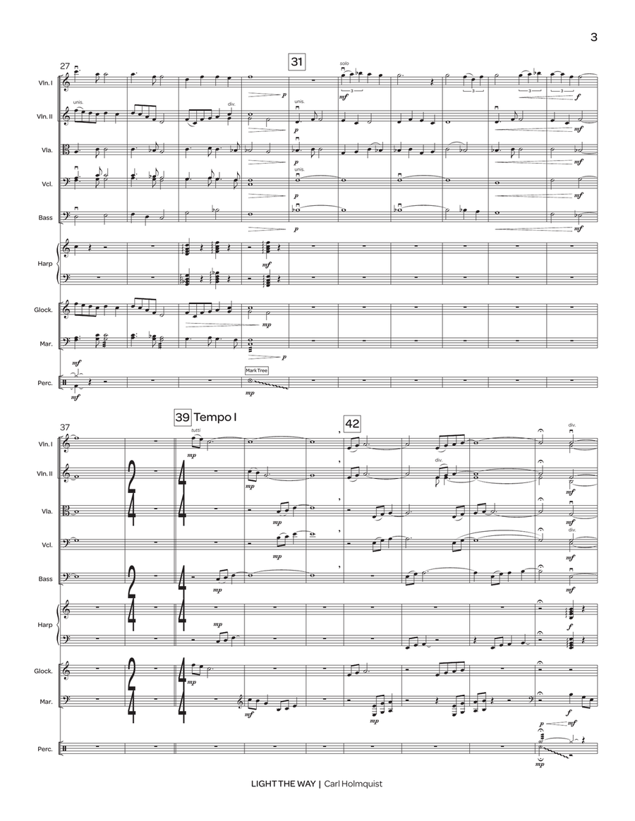 Light the Way (orchestra score) String Orchestra scores gallery preview page 4