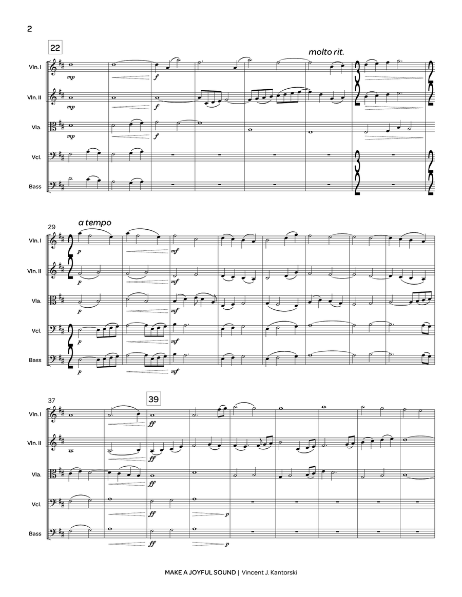 Make a Joyful Sound (score only) String Orchestra scores gallery preview page 3