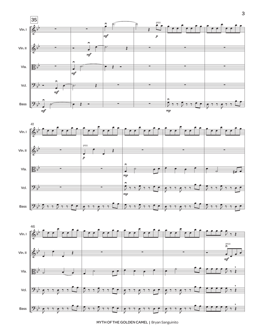 Myth of the Golden Camel Myth of the Golden Camel String Orchestra scores gallery preview page 4