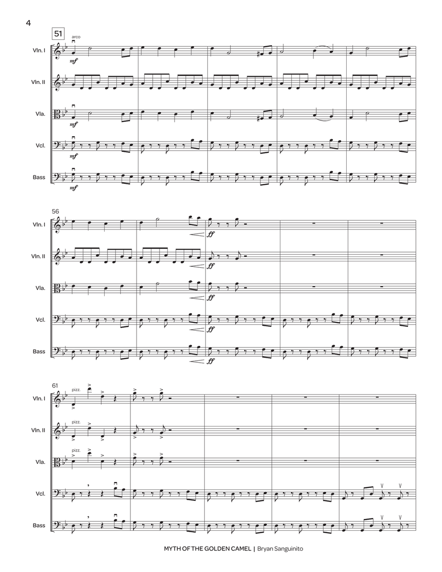 Myth of the Golden Camel Myth of the Golden Camel String Orchestra scores gallery preview page 5