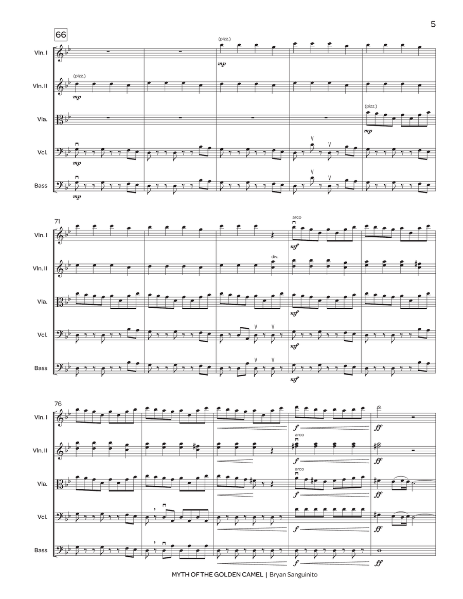 Myth of the Golden Camel Myth of the Golden Camel String Orchestra scores gallery preview page 6