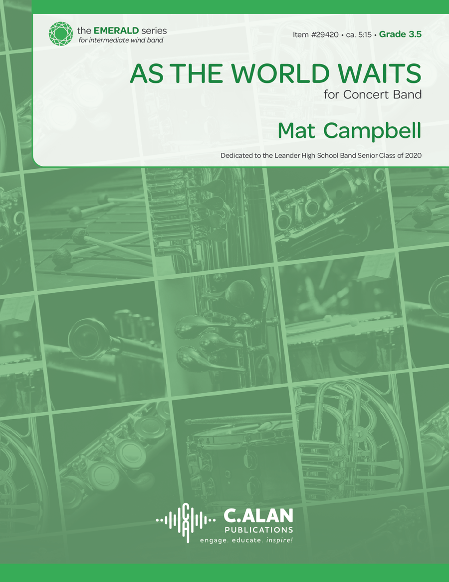 As the World Waits (score only) Concert Band scores gallery preview page 1