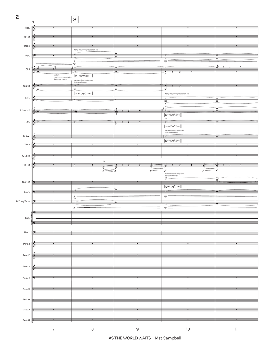 As the World Waits (score only) Concert Band scores gallery preview page 3