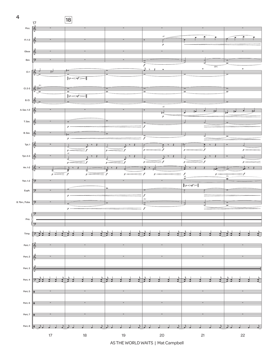As the World Waits (score only) Concert Band scores gallery preview page 5