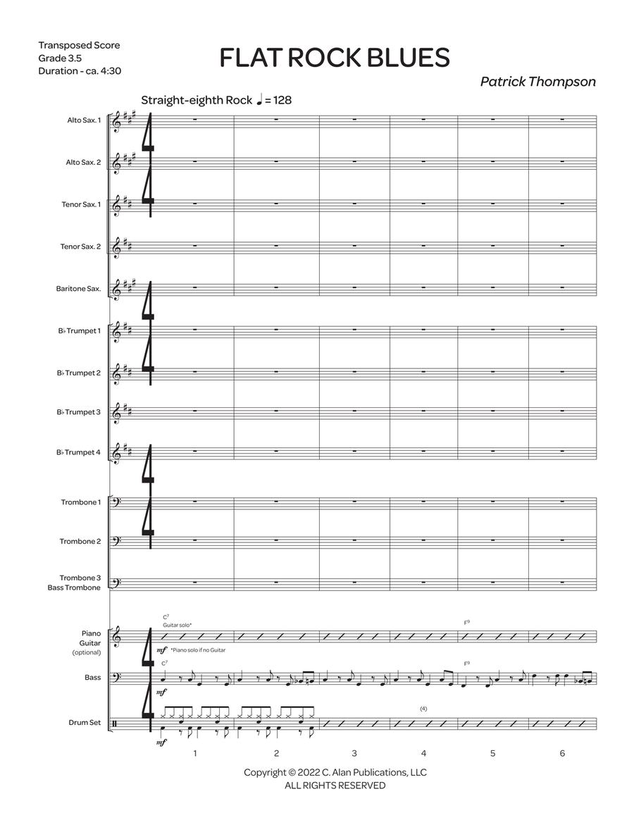 Flat Rock Blues Flat Rock Blues Jazz Ensemble scores gallery preview page 2