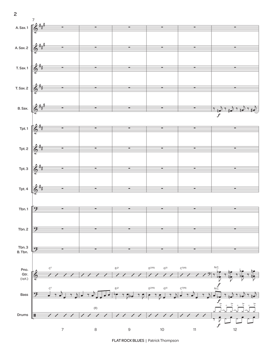 Flat Rock Blues Flat Rock Blues Jazz Ensemble scores gallery preview page 3