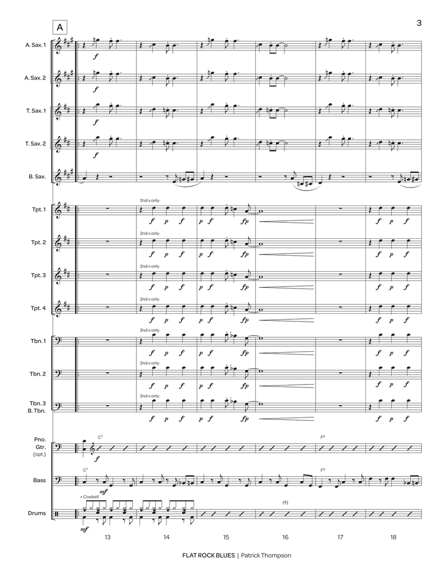 Flat Rock Blues Flat Rock Blues Jazz Ensemble scores gallery preview page 4