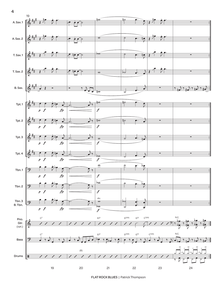 Flat Rock Blues Flat Rock Blues Jazz Ensemble scores gallery preview page 5