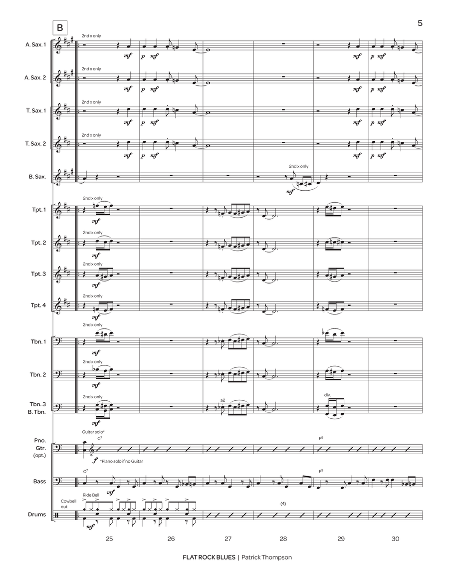 Flat Rock Blues Flat Rock Blues Jazz Ensemble scores gallery preview page 6