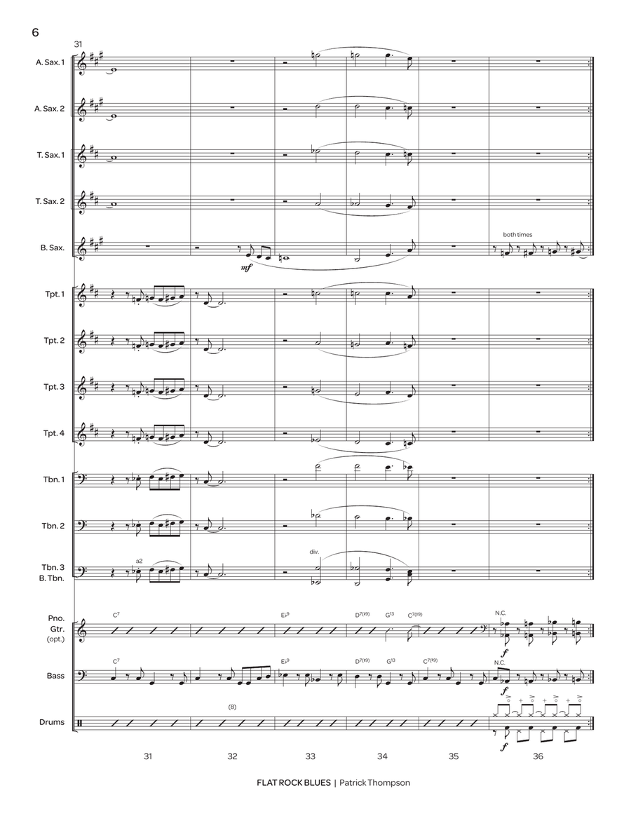 Flat Rock Blues Flat Rock Blues Jazz Ensemble scores gallery preview page 7