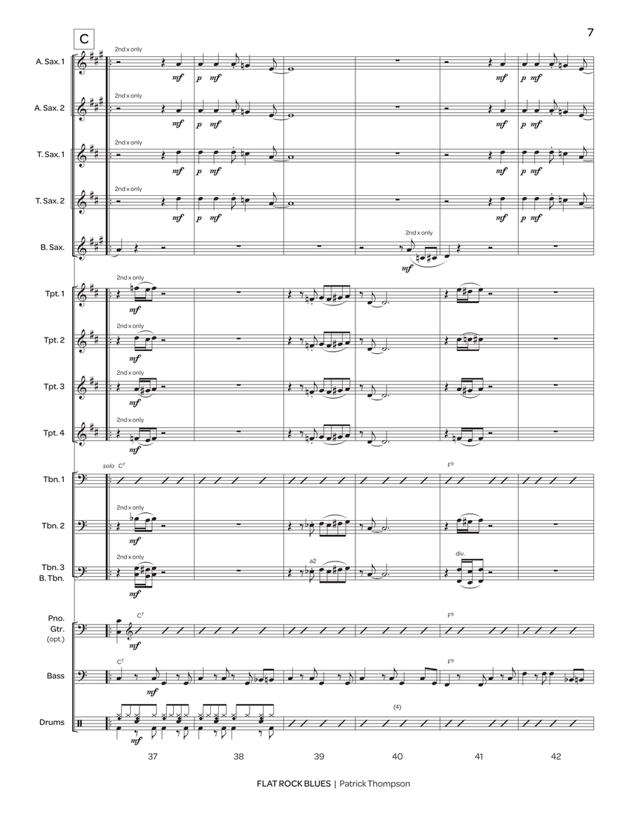 Flat Rock Blues Flat Rock Blues Jazz Ensemble scores gallery preview page 8