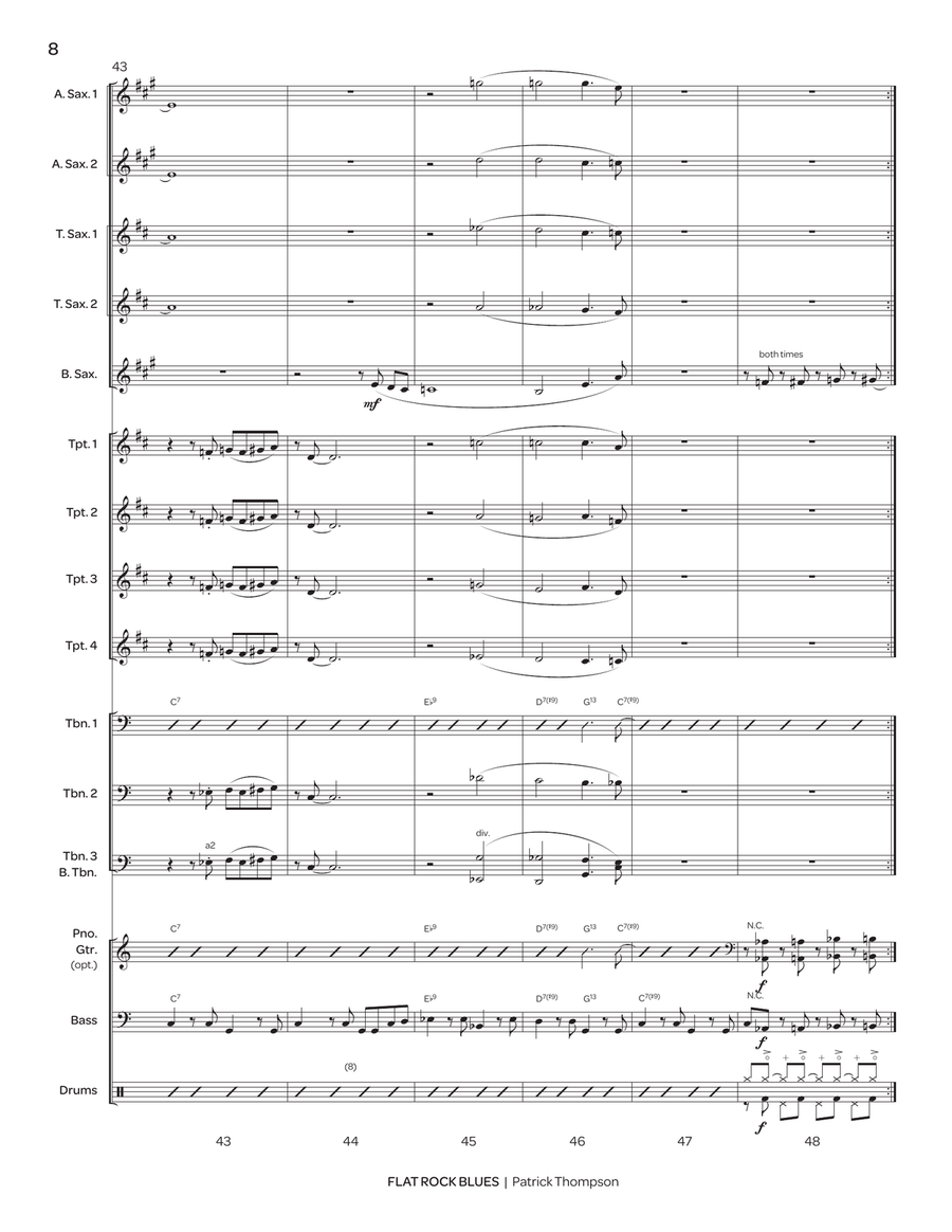 Flat Rock Blues Flat Rock Blues Jazz Ensemble scores gallery preview page 9