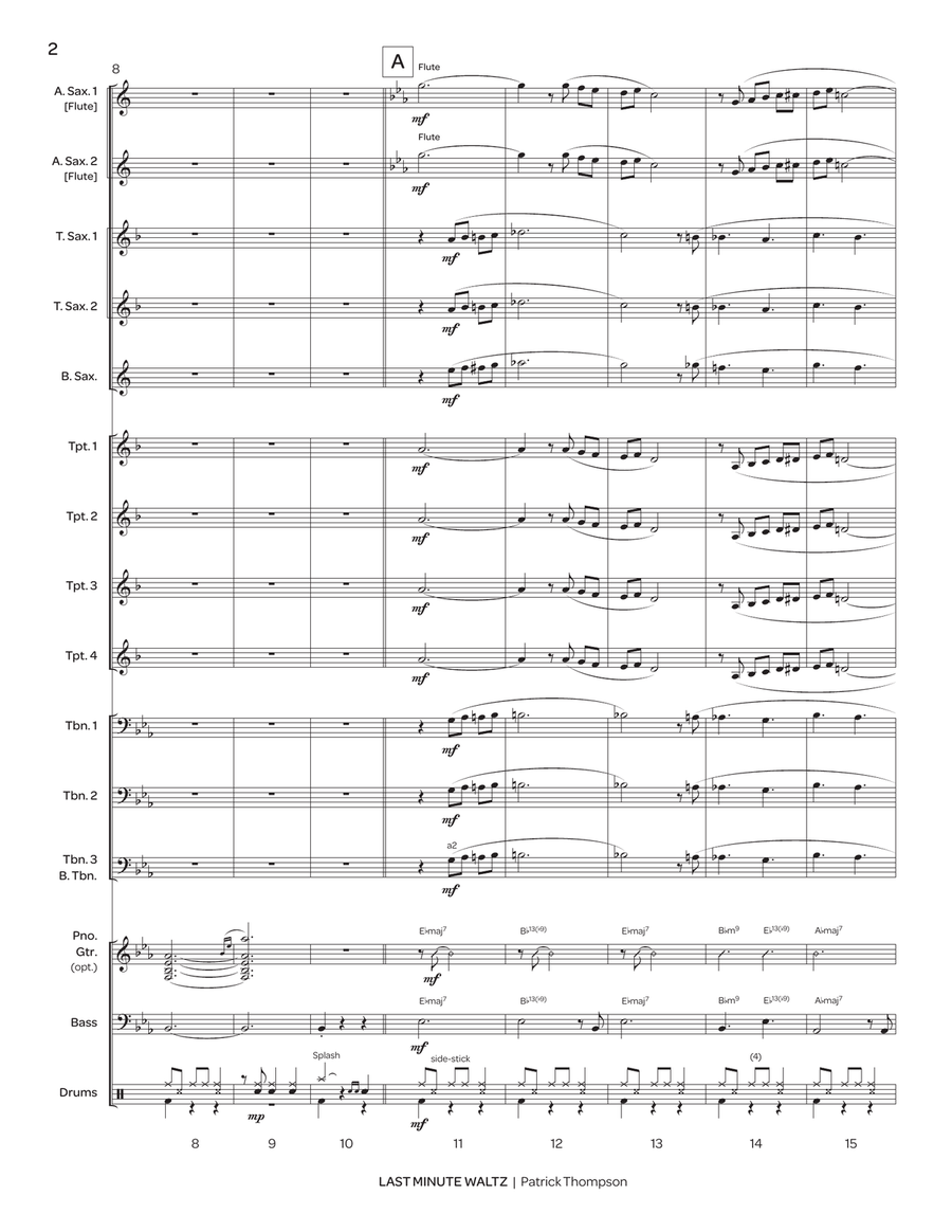 Last Minute Waltz Last Minute Waltz Jazz Ensemble scores gallery preview page 3