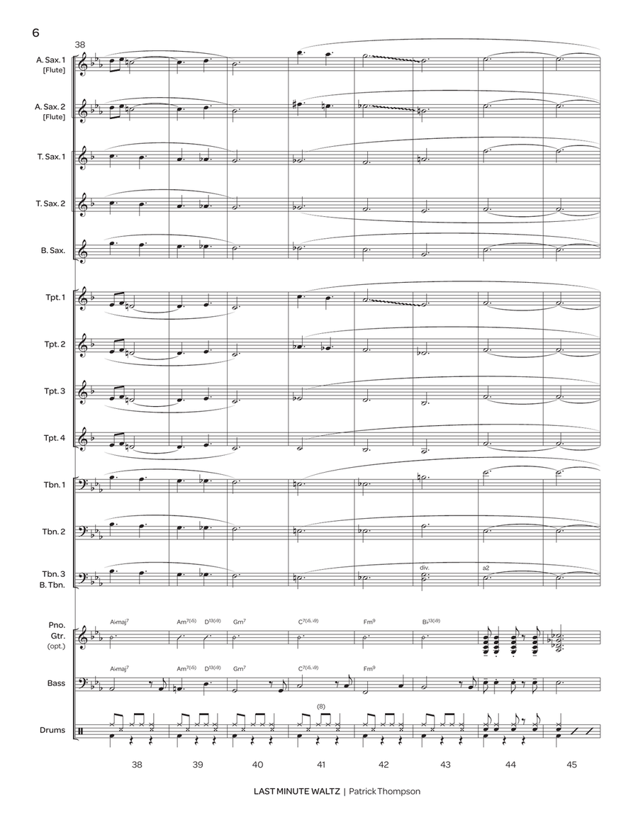 Last Minute Waltz Last Minute Waltz Jazz Ensemble scores gallery preview page 7