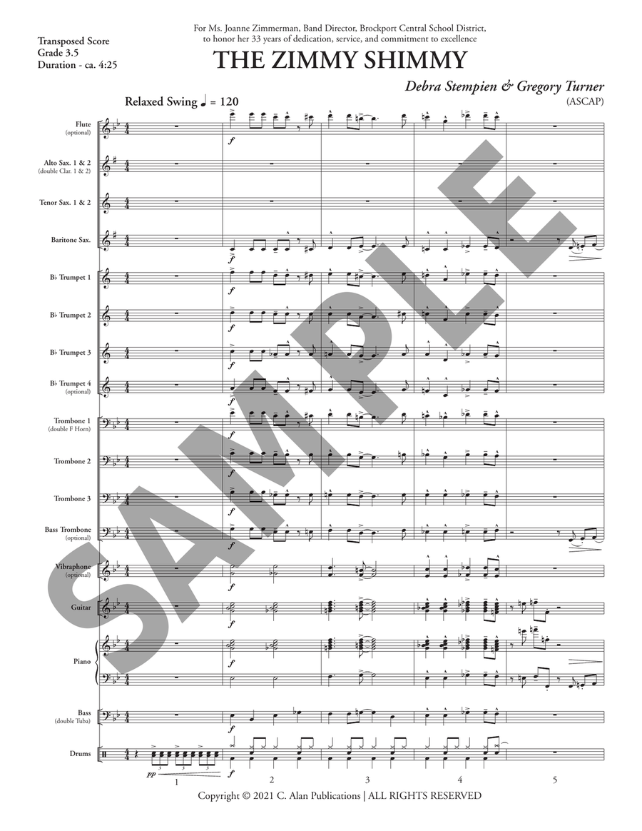 The Zimmy Shimmy The Zimmy Shimmy Jazz Ensemble scores gallery preview page 2