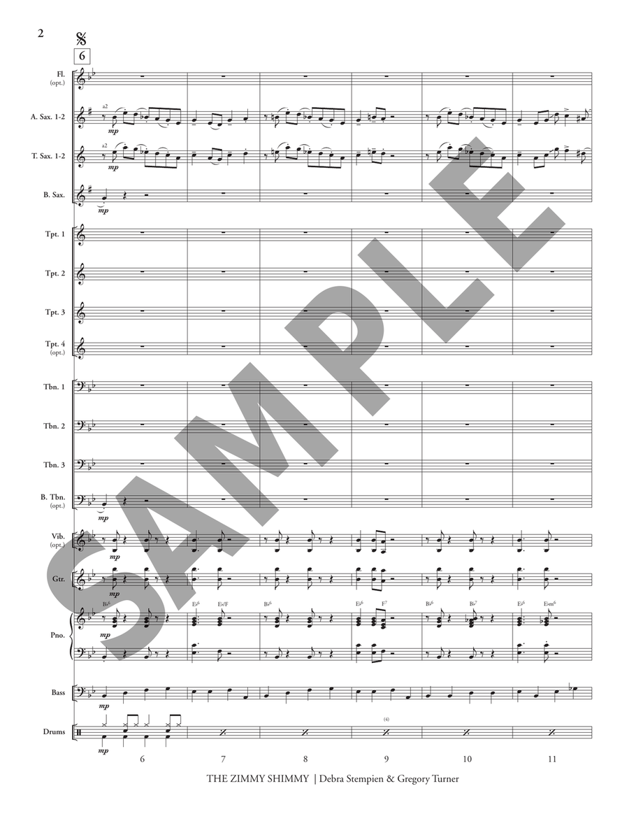 The Zimmy Shimmy The Zimmy Shimmy Jazz Ensemble scores gallery preview page 3