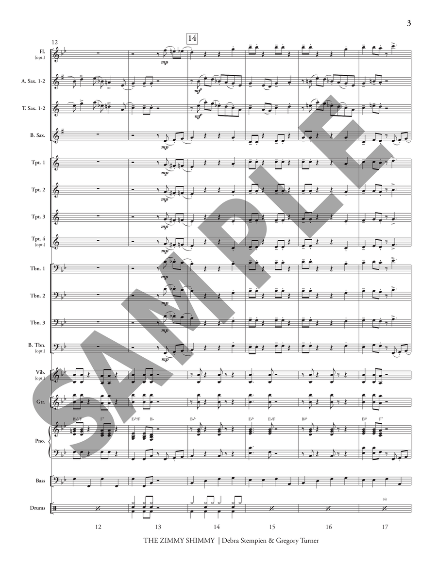 The Zimmy Shimmy The Zimmy Shimmy Jazz Ensemble scores gallery preview page 4