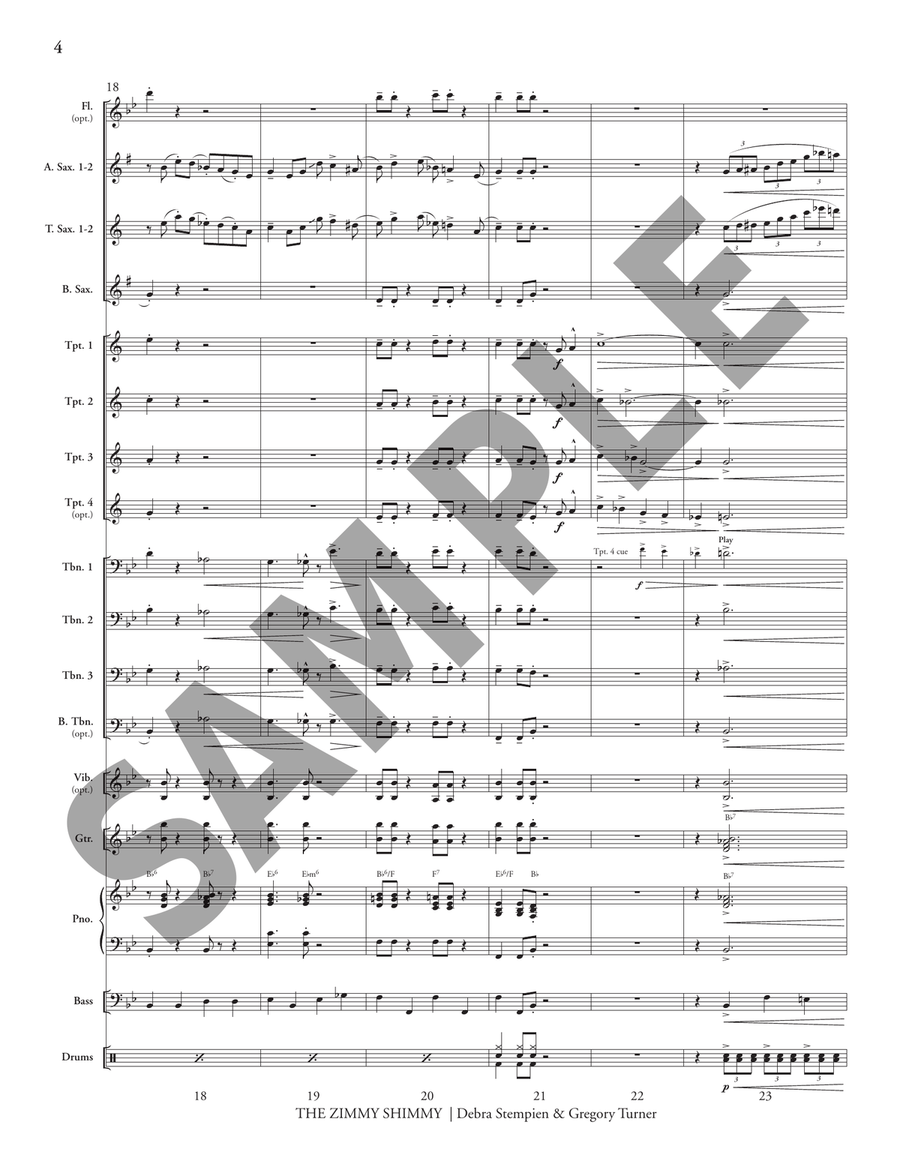 The Zimmy Shimmy The Zimmy Shimmy Jazz Ensemble scores gallery preview page 5