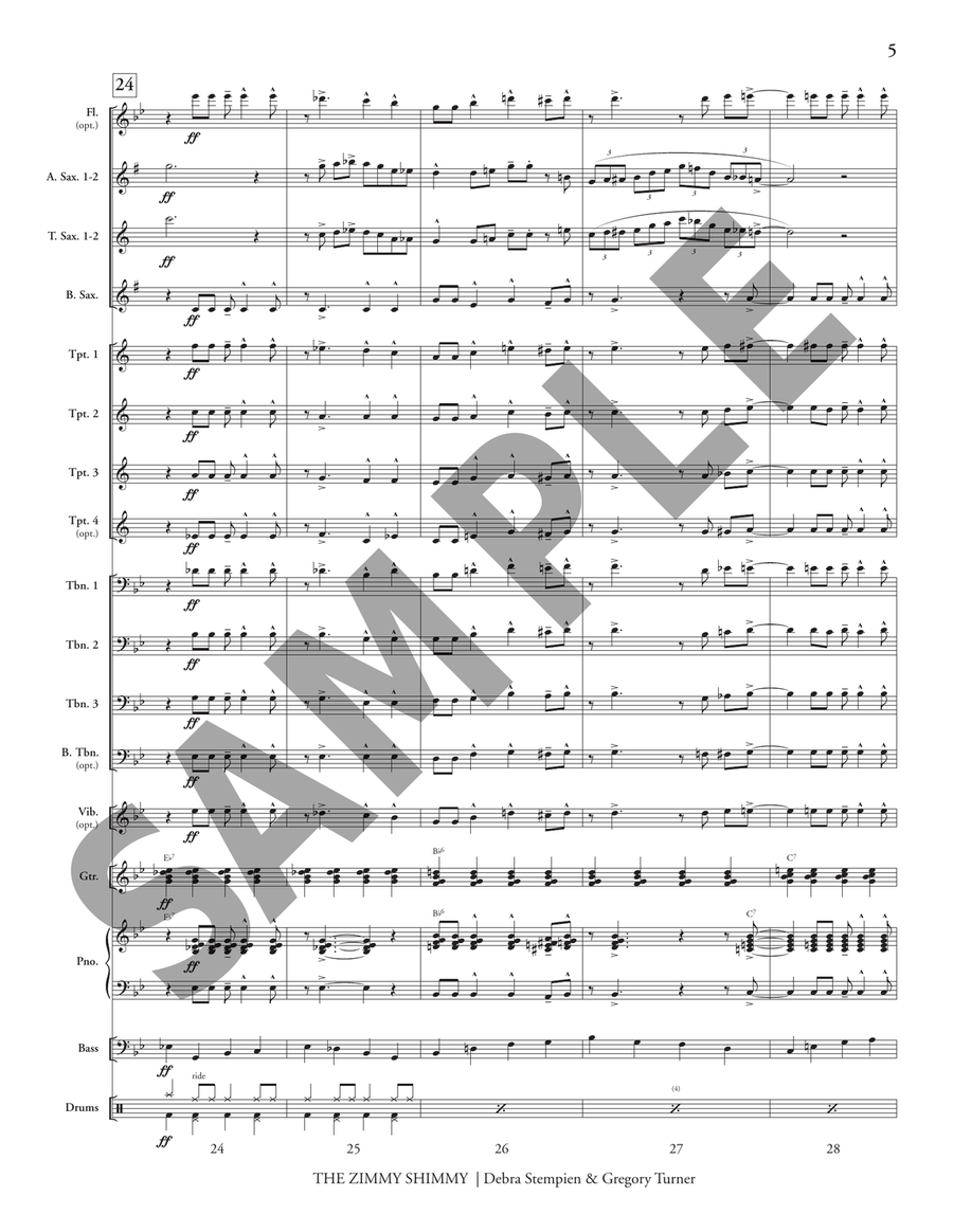 The Zimmy Shimmy The Zimmy Shimmy Jazz Ensemble scores gallery preview page 6