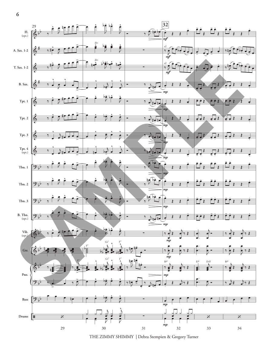 The Zimmy Shimmy The Zimmy Shimmy Jazz Ensemble scores gallery preview page 7