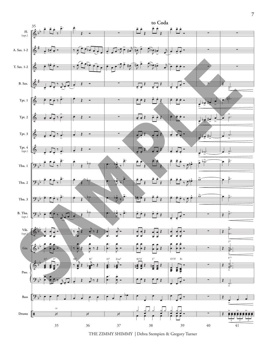 The Zimmy Shimmy The Zimmy Shimmy Jazz Ensemble scores gallery preview page 8