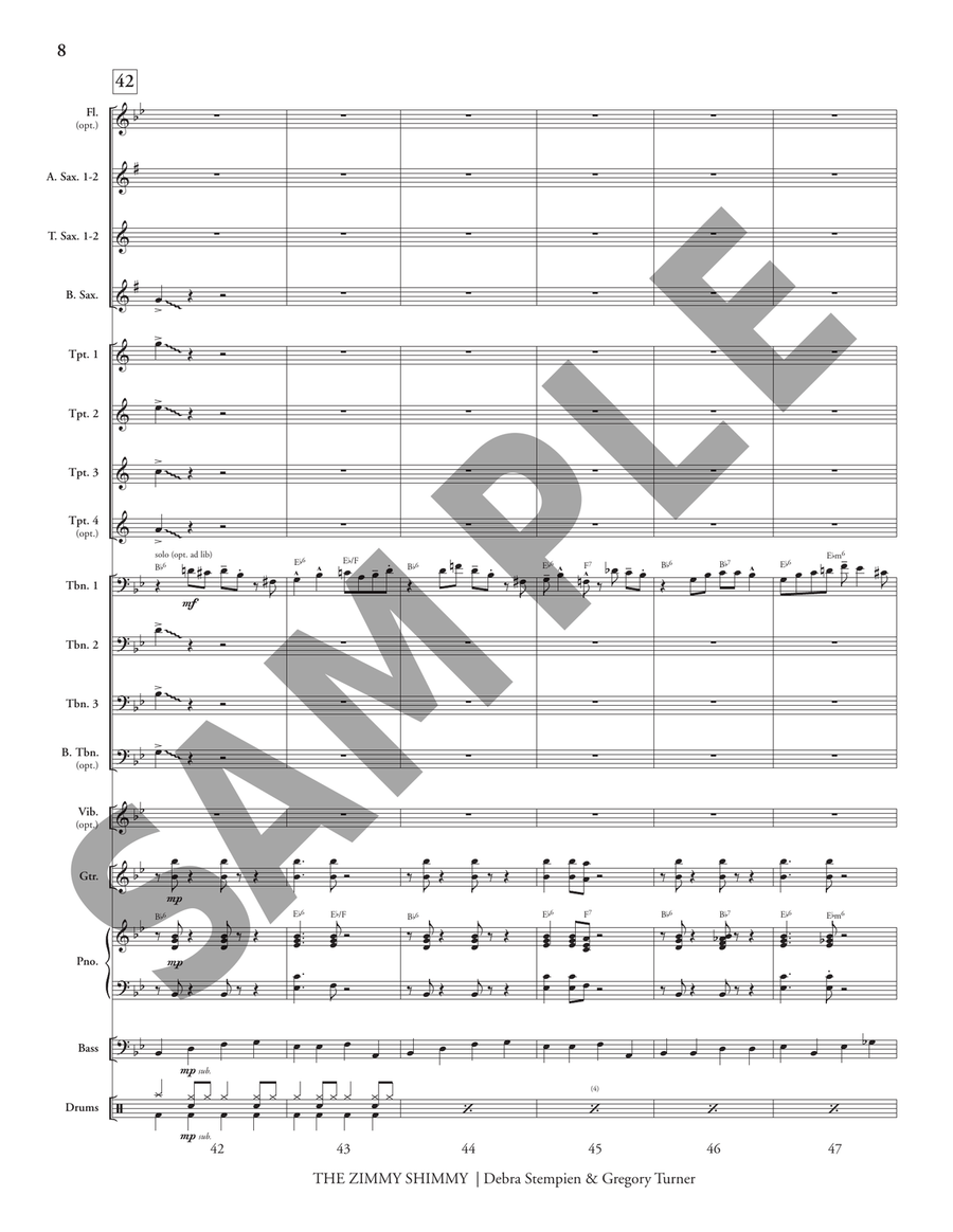 The Zimmy Shimmy The Zimmy Shimmy Jazz Ensemble scores gallery preview page 9