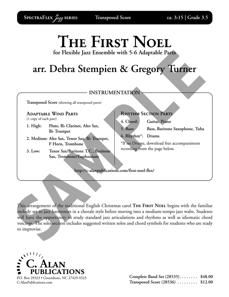 The First Noel (5-Part Flex) Jazz Ensemble scores gallery preview page 2