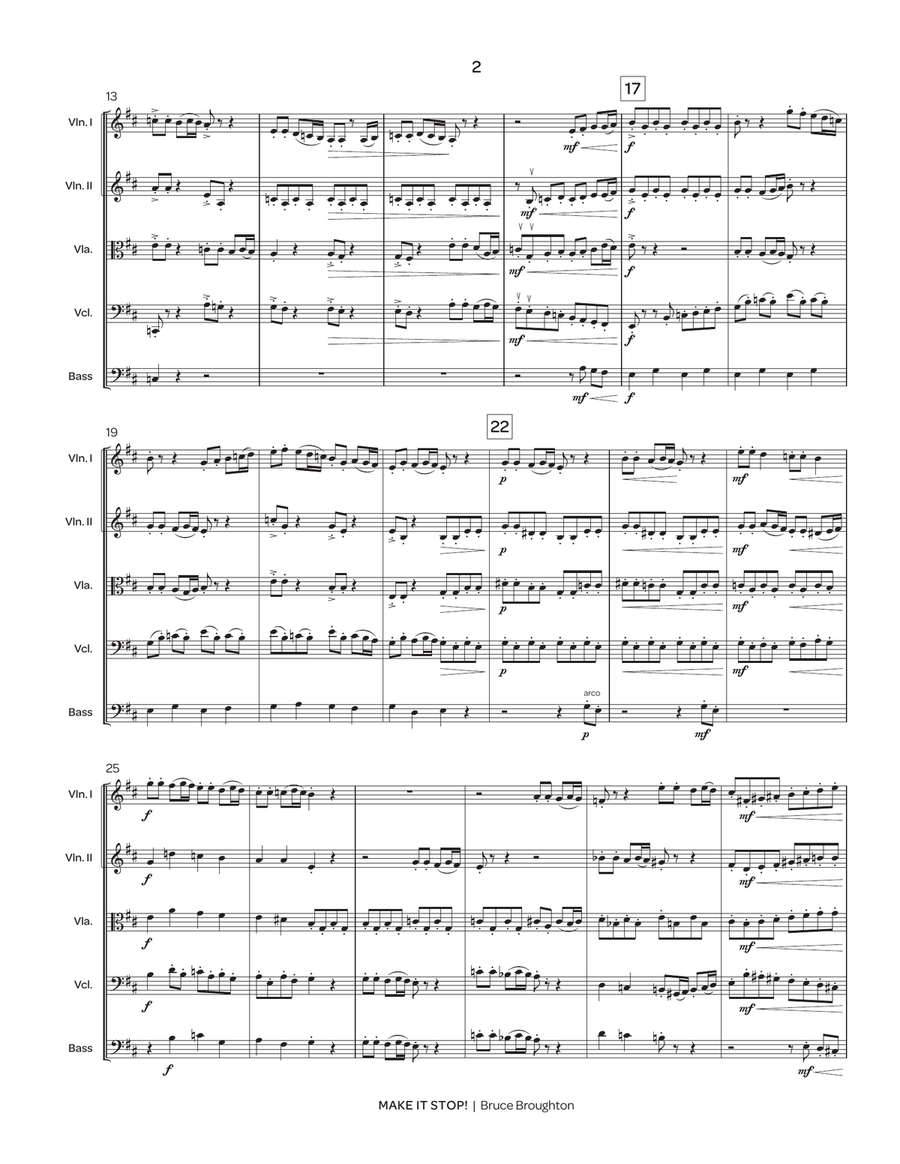 Make It Stop! Make It Stop! String Orchestra scores gallery preview page 3